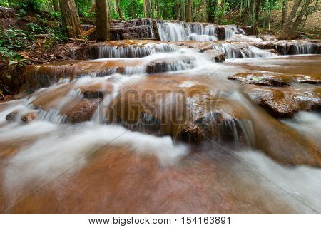 The national park Pa-Chareon waterfall in Tak Thailand
