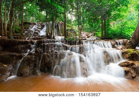The national park Pa-Chareon waterfall in Tak Thailand