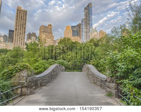 Gapstow Bridge is one of the icons of Central Park Manhattan in New York City