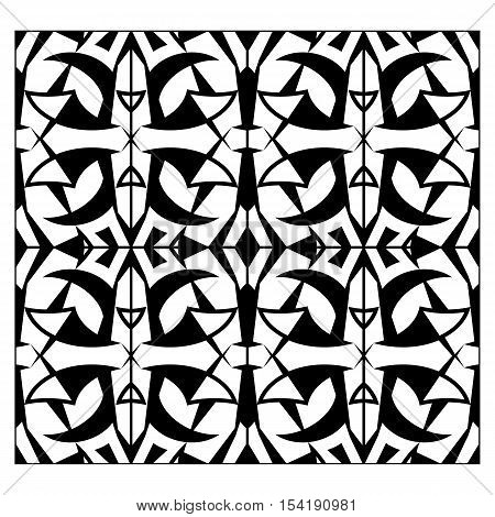 Abstract lattice black seamless pattern at white background