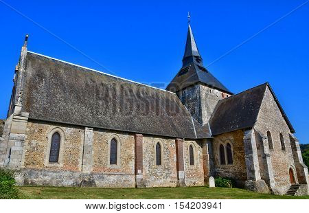 Perriers sur Andelle France - october 4 2016 : the Saint Etienne church
