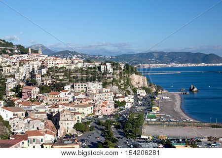 Aerial view of Vietri sul Mare Salerno Italy