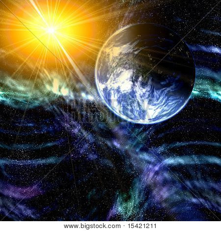 Tierra en el espacio
