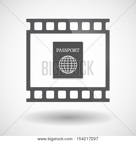 Isolated 35Mm Film Frame Slide Photogram With  A Passport
