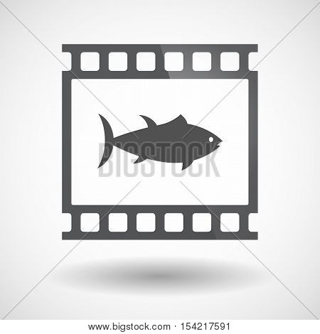 Isolated 35Mm Film Frame Slide Photogram With  A Tuna Fish