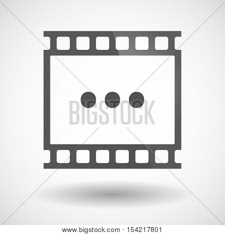 Isolated 35Mm Film Frame Slide Photogram With  An Ellipsis Orthographic Sign
