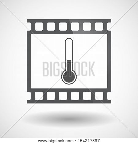 Isolated 35Mm Film Frame Slide Photogram With  A Thermometer Icon