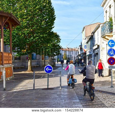 La Couarde sur Mer France - september 26 2016 : the picturesque village in autumn