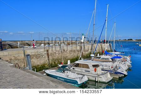La Flotte France - september 25 2016 : boats in the picturesque port