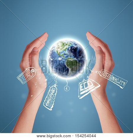 Ecology Green Earth Concept (Elements of this image furnished by NASA) 3D Illustration