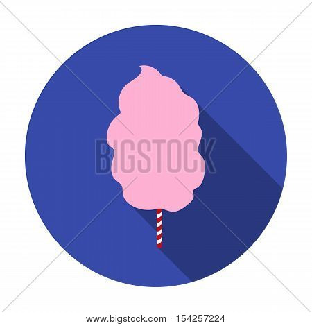 Cotton candy icon in flat style isolated on white background. Films and cinema symbol vector illustration.