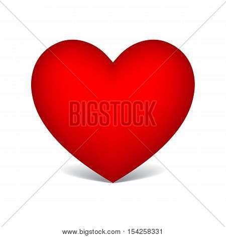 illustration of red heart isolated on white