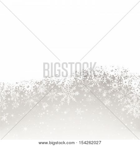 Christmas snowflake with night star light and snow fall abstract bakcground vector illustration eps10 002