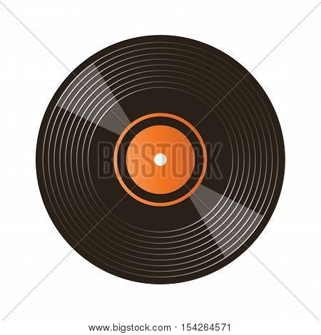illustration of vinyl record isolated on white