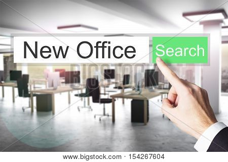 websearch new green search button modern office 3D Illustration