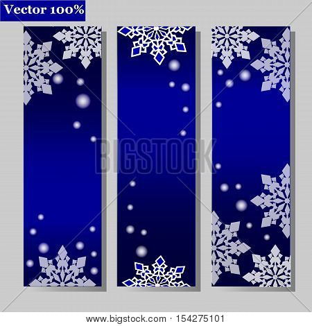 Set of New Year vertical banners. Vector Illustration. Happy New Year Poster Invitation Template. Merry Christmas Season Greetings.