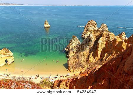 Camilo beach (Praia do Camilo) in Lagos, Algarve, Portugal