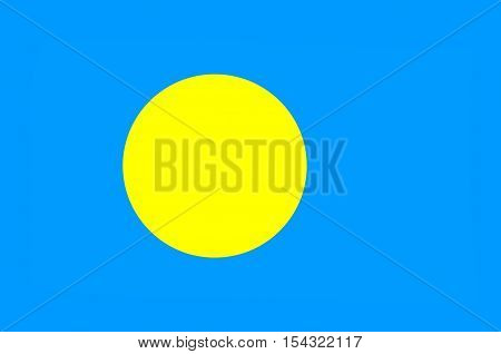 Flag of Palau Ngerulmud - Micronesia. illustration