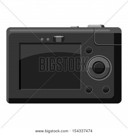 Camera display icon. Gray monochrome illustration of camera display vector icon for web