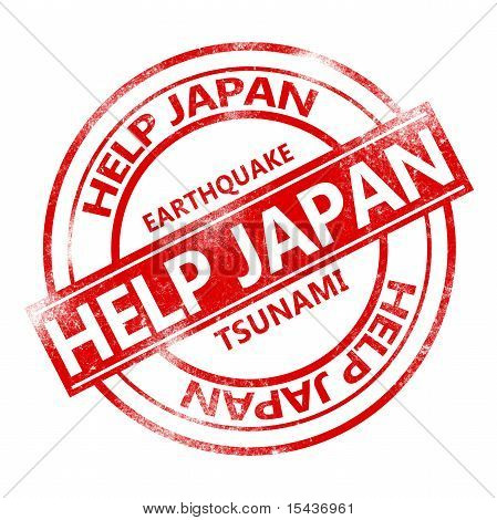 Help Japan grunge stempel