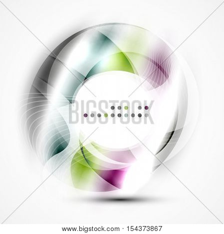 Shiny blurred cicrle template with space for text