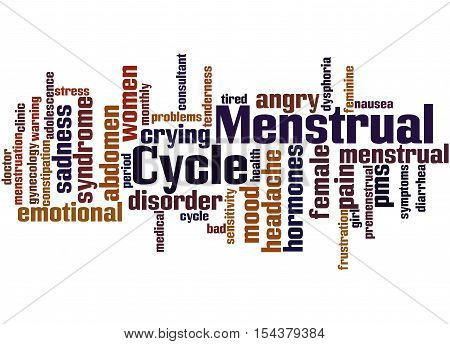Menstrual Cycle, Word Cloud Concept