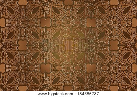 retro abstract symmetrical pattern embossed art deco light bronze