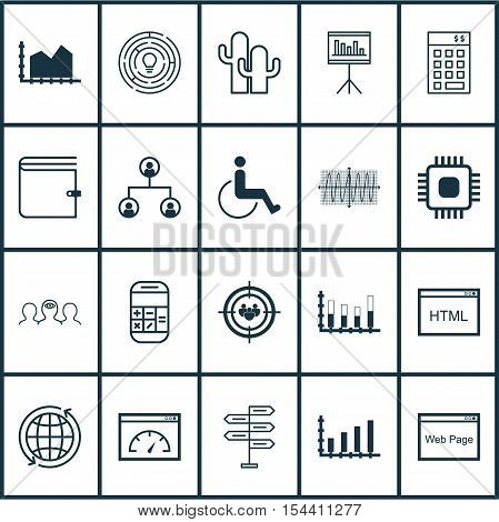 Set Of 20 Universal Editable Icons. Can Be Used For Web, Mobile And App Design. Includes Icons Such