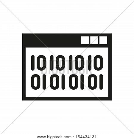 The web code icon. WWW and browser, development, seo symbol. UI. Web. Logo. Sign. Flat design. App. Stock vector