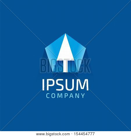 Business logo icon. Design template with arrow. Vector eps10