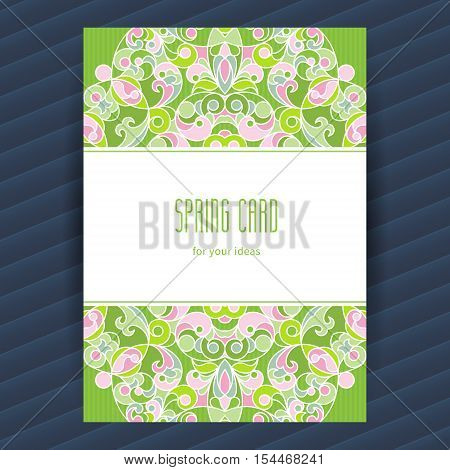 Vintage Ornate Card With Eastern Elements.