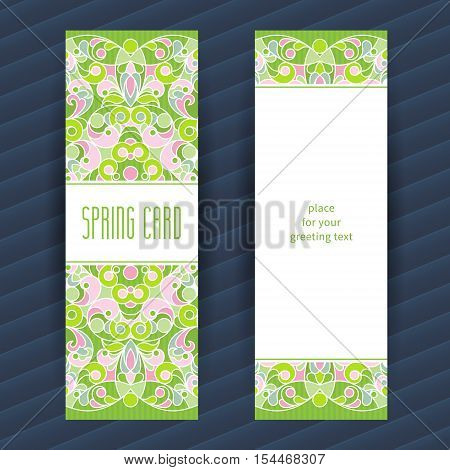 Vintage Ornate Card With Eastern Elements.