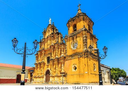 Leon, Nicaragua. Church of la Recoleccion famos for its Mexican baroque facade.