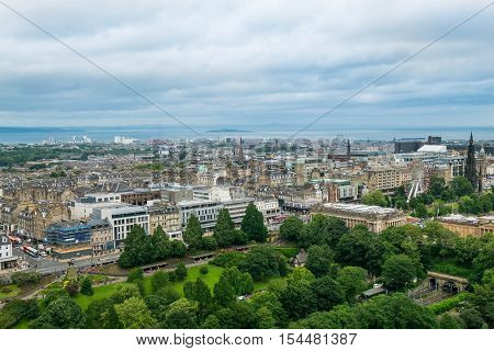 View of city of Edinburgh, Scotland, United Kingdom