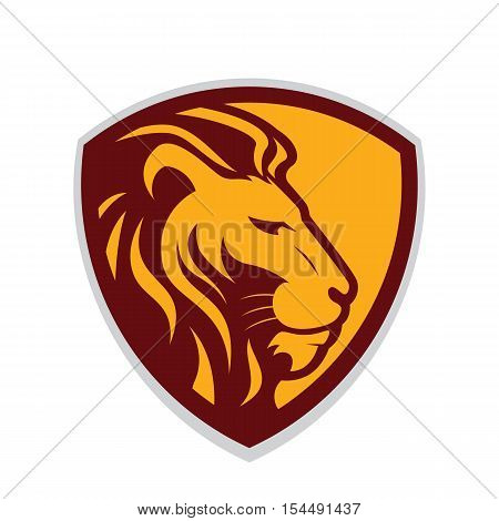 Clipart picture of a lion head cartoon mascot logo character
