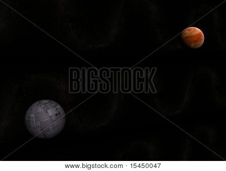 La navicella spaziale volare in uno spazio di Giove