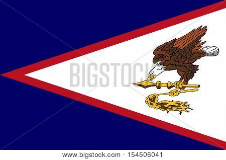 Flag of Territory of American Samoa. Illustration