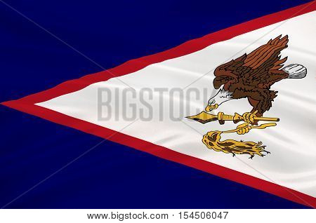 Flag of Territory of American Samoa. 3d illustration