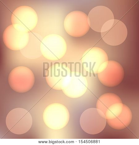 Vector sparkling bokeh illustration. Beautiful background for your design. EPS10