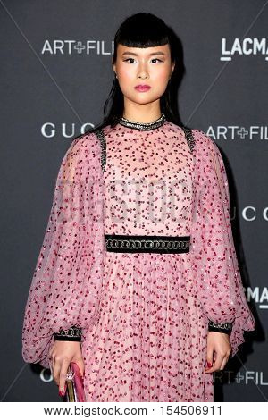 LOS ANGELES - OCT 29:  Asia Chow at the 2016 LACMA Art + Film Gala at Los Angeels Country Museum of Art on October 29, 2016 in Los Angeles, CA