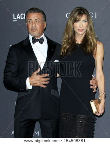 LOS ANGELES - OCT 29:  Sylvester Stallone, Jennifer Flavin at the 2016 LACMA Art + Film Gala at Los Angeels Country Museum of Art on October 29, 2016 in Los Angeles, CA