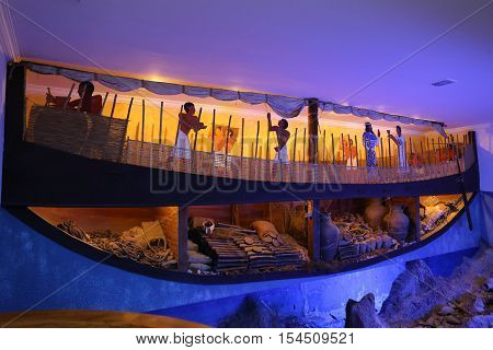 Recreation of a lagan in Bodrum Castle Museum Turkey