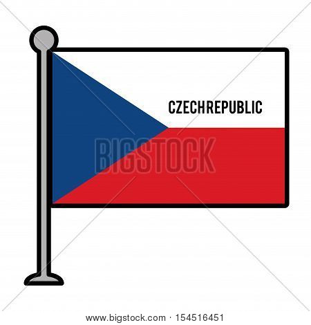 szech republic patriotic flag isolated icon vector illustration design