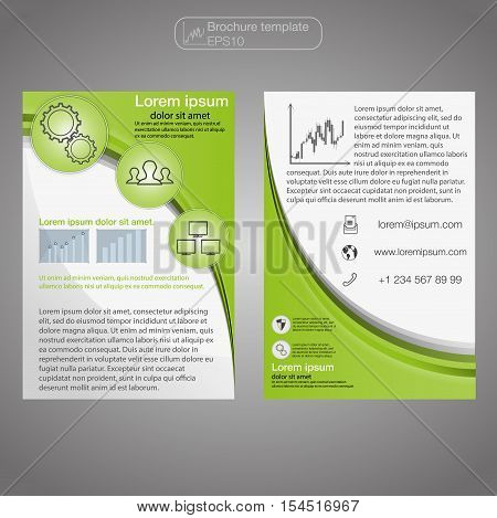 Front and back page brochure template. Layout template. Presentation abstract background for business.