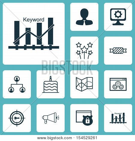 Set Of 12 Universal Editable Icons. Can Be Used For Web, Mobile And App Design. Includes Icons Such