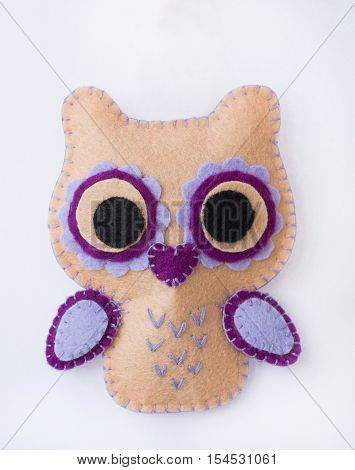soft toy made of felt beautiful owl pendant