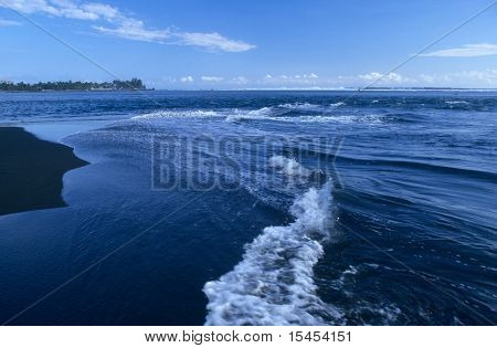 Low Tide On Etang Salé Beach, La Reunion Island