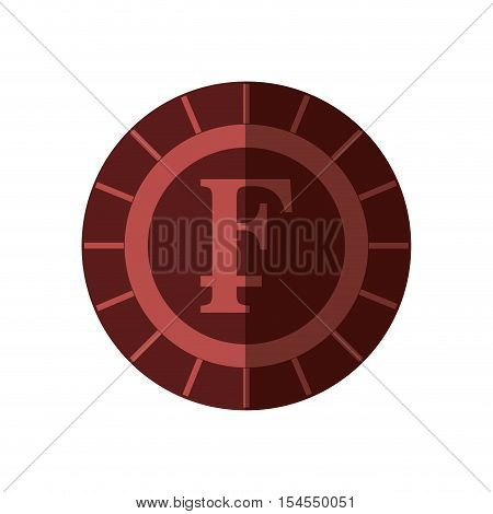 franco coin isolated icon vector illustration design