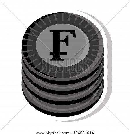 franco coin isolated icon vector illustration design