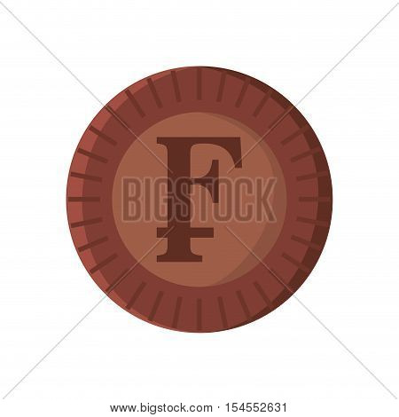 franco coin isolated icon vector illustration design